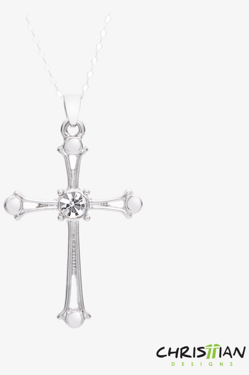 Cross Necklace With Gems, transparent png