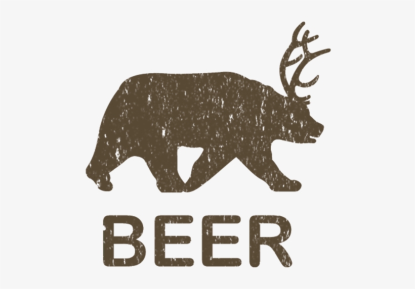 Beer Bear Deer Vintage Bear Deer Logo 790x691 PNG Download PNGkit