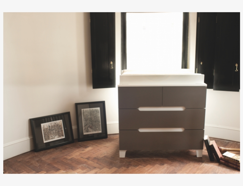 Bloom Alma Dresser - White/grey, transparent png