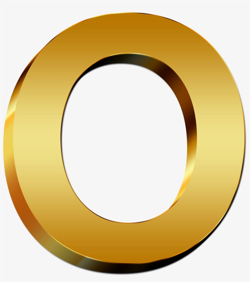 Uppercase Letter Gold O - Huruf I Balok Emas, transparent png