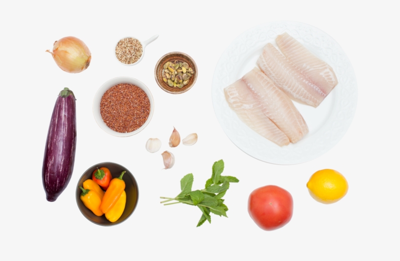 Dukkah-dusted Tilapia With Eggplant Sofrito & Blistered - Sofrito, transparent png