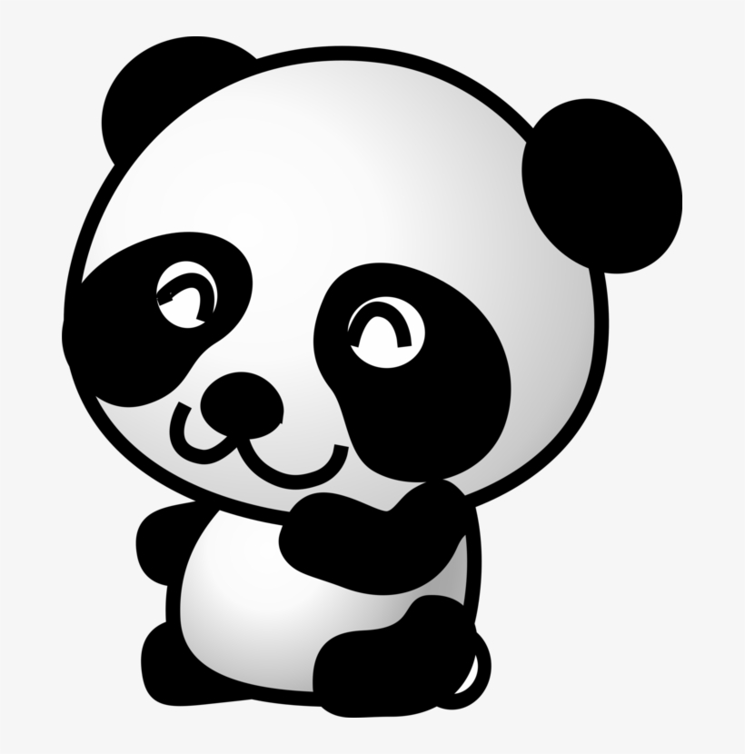 Giant Panda Bear Po Cuteness - Cartoon Panda Transparent Background, transparent png
