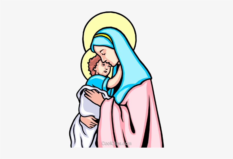 Virgen Y El Niño Libres De Derechos Ilustraciones De - Mary Mother Of God Drawings, transparent png