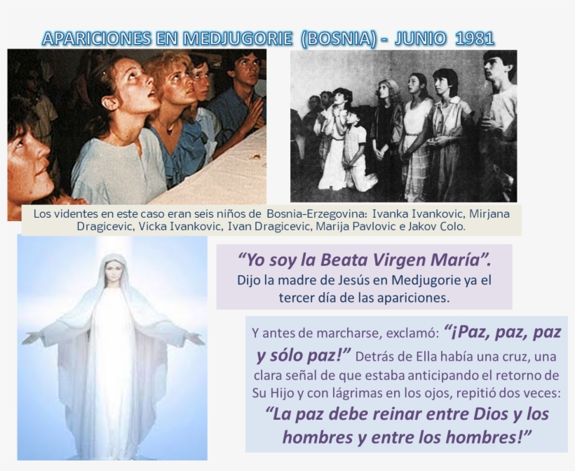 “yo Soy La Beata Virgen María” - Videntes De Medjugorje, transparent png
