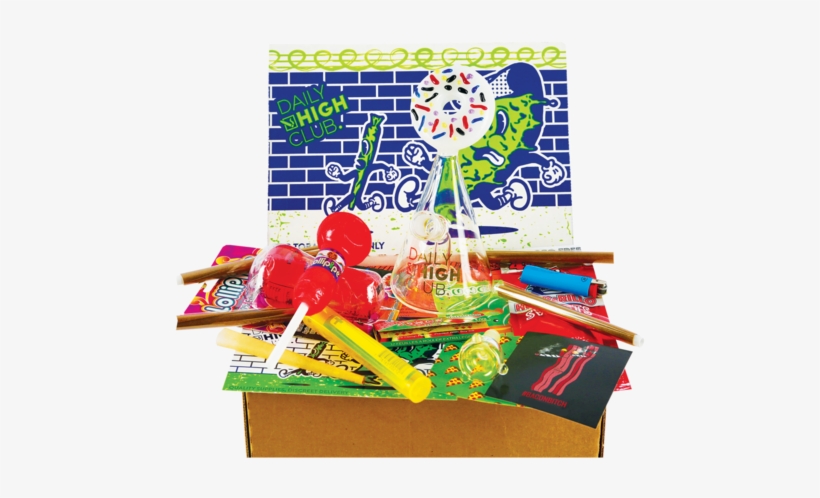 Donut Bong Smoking Subscription Box - Daily High Club Box August 2018, transparent png