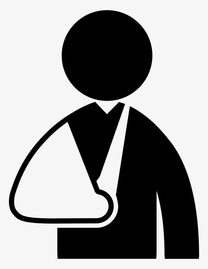 Health Insurance Symbol Of A Man With Broken Arm Comments - Broken Arm Icon, transparent png