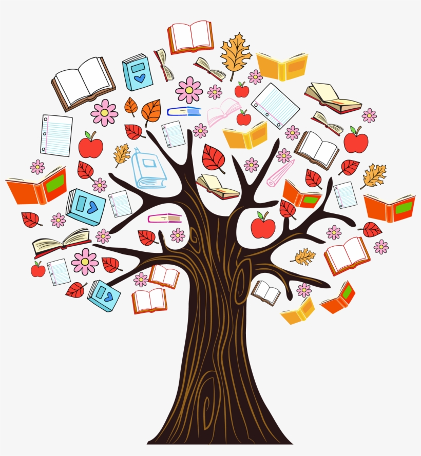 Book Tree Reading Clip Art - مبادرة القراءة والحساب, transparent png