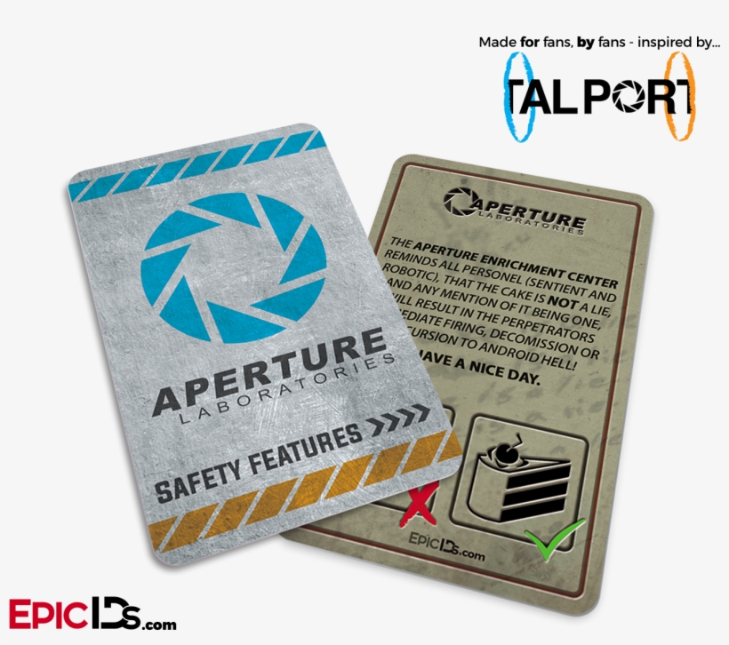 Portal Inspired Aperture Labs "the Cake Is Not A Lie" - Aperture Science, transparent png