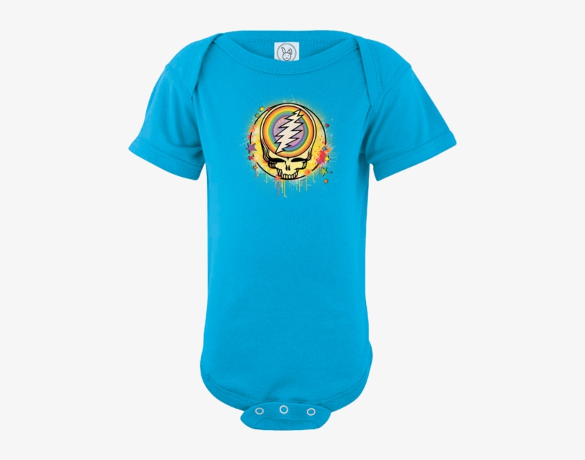 A Blue Infant One Piece With A Grateful Dead Steal - Steal Your Face, transparent png