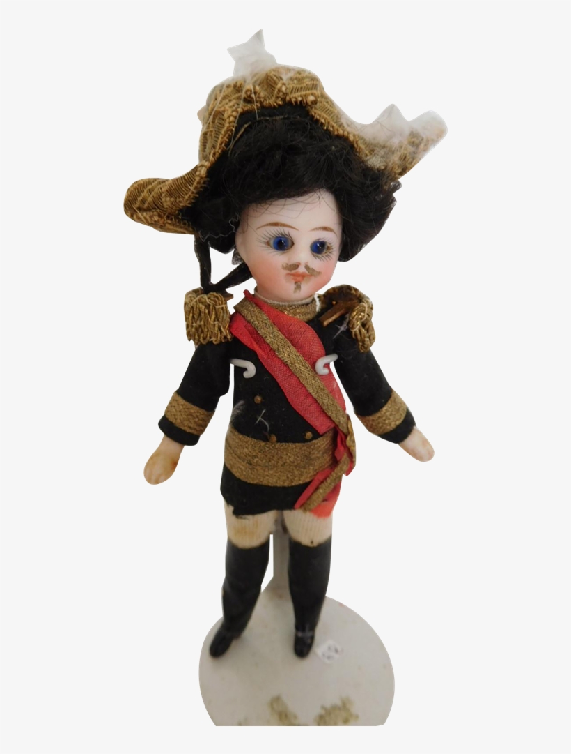 Antique 4' French Type All Bisque Mignonette Napolean - Moustache, transparent png