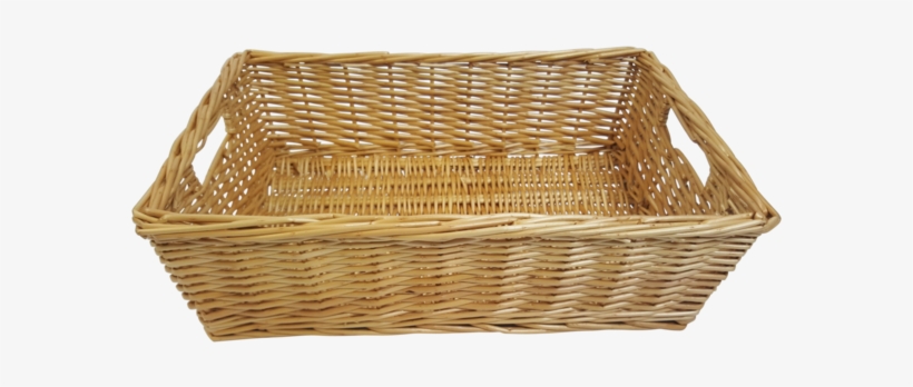 Large Rectangle Wicker Basket - Basket, transparent png