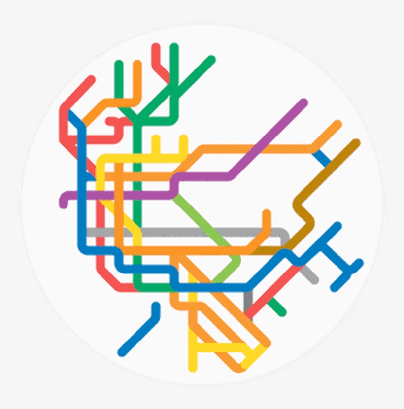 Modern Map Art Cartography Map Posters - Simplified Map Of New York, transparent png