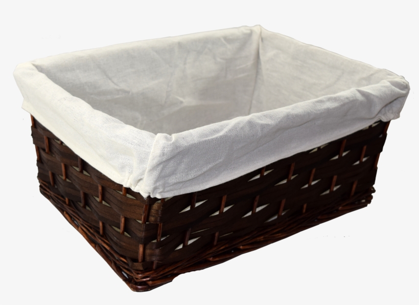 Wicker Basket With White Lining - Futon Pad, transparent png