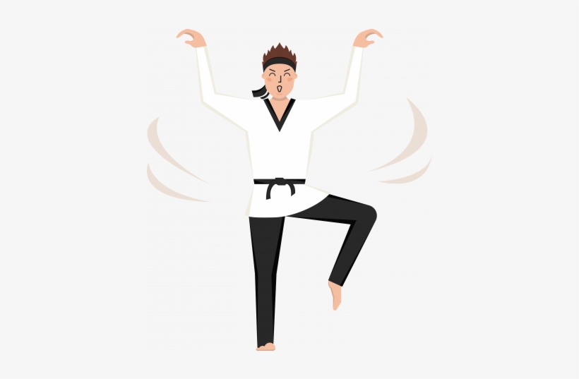Karate Boy Standing Illustration Color Graphic By Pixel - Cartoon, transparent png