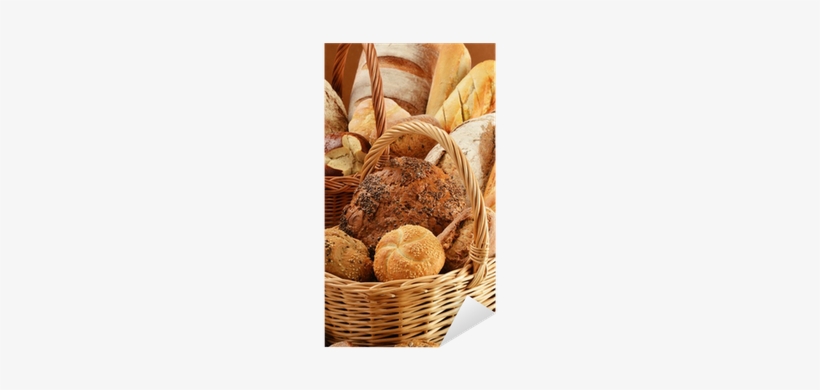 Composition With Bread And Rolls In Wicker Baskets - Basket, transparent png