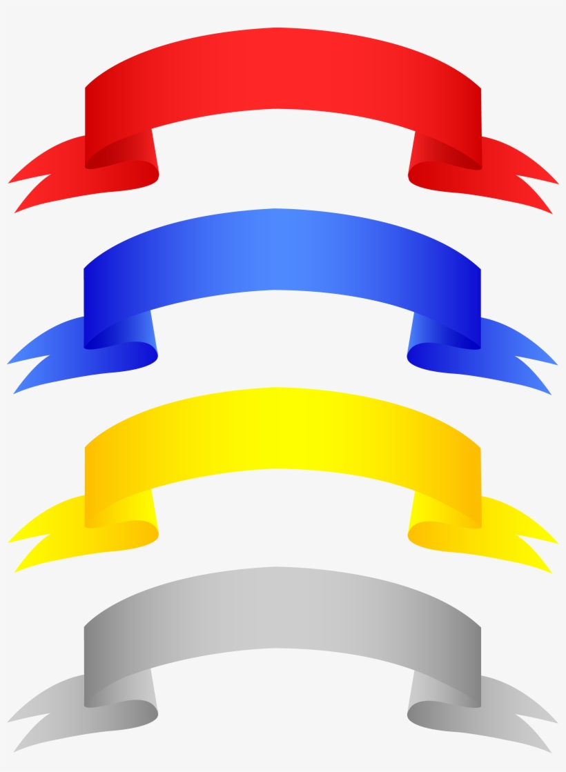 Blank Ribbon Banners, transparent png
