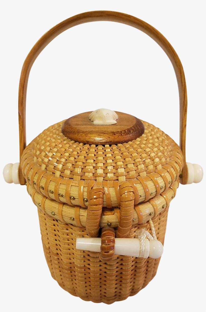 Scrimshanders Nantucket Woven Basket On Chairish - Picnic Basket, transparent png
