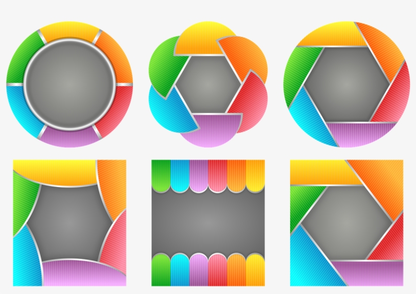 Border Frame Card - Colourful Photo Frames Hd, transparent png