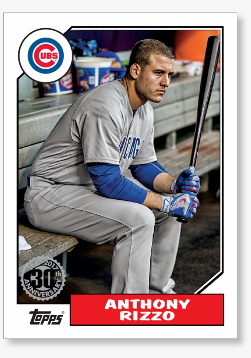 Anthony Rizzo 2017 Topps Baseball Series 1 1987 Topps - Anthony Rizzo, transparent png