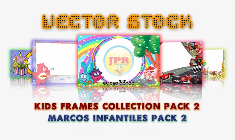 Vector Stock Kids Frames Collection Pack 2 Marcos Infantiles - Picture Frame, transparent png