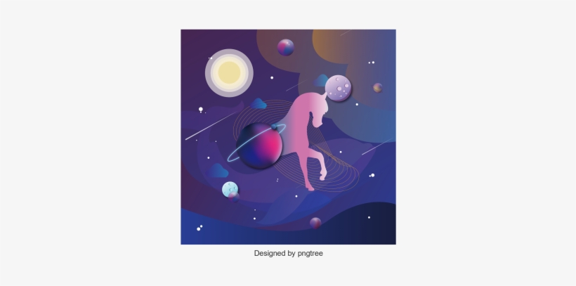Simple Element Unicorn, Simple Element, Cosmic Design, - Vector Graphics, transparent png