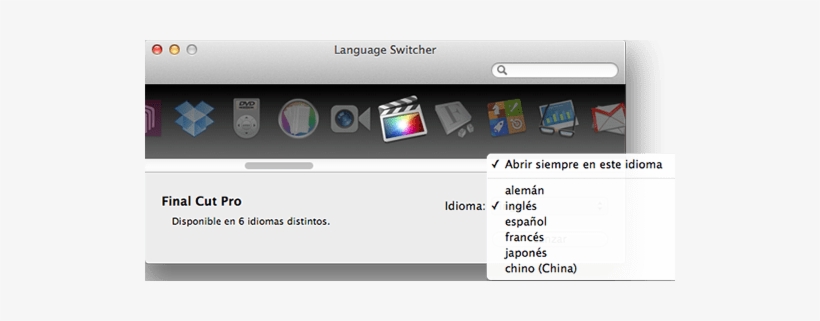 Desactiva El Idioma Español De Final Cut Pro X - Final Cut Pro, transparent png