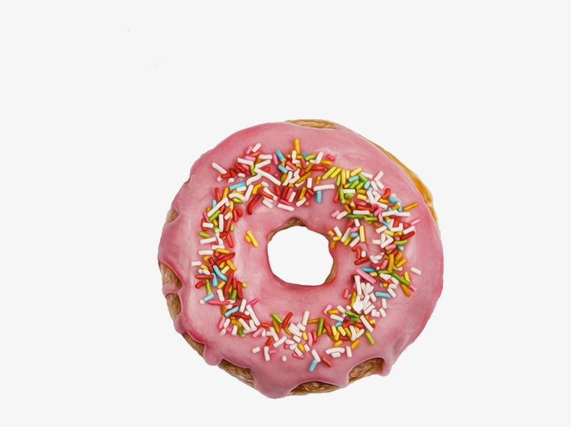 Donut Transparent Wholly Transparent - Cheer Collection Reversible Plush Donut Throw Pillow, transparent png