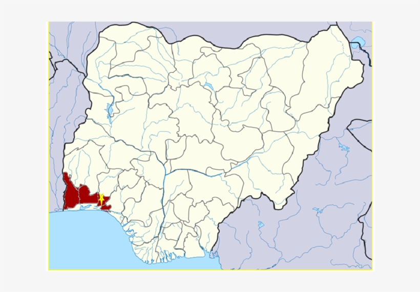 Map Of Nigeria Showing The Location Of Ogun State And - Map Of Bayelsa State, transparent png