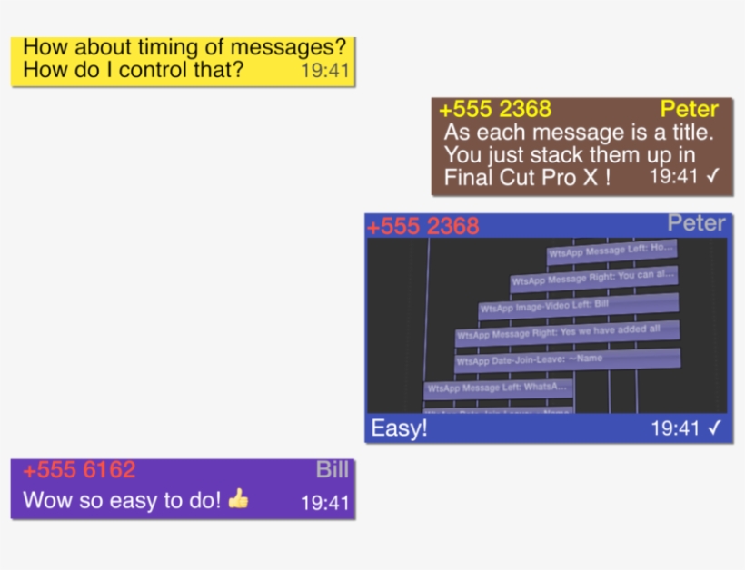 Sample Grab From Xeffects Messages Plugins For Final - Final Cut Pro X, transparent png