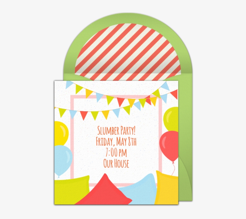 Slumber Party Online Invitation - Party, transparent png