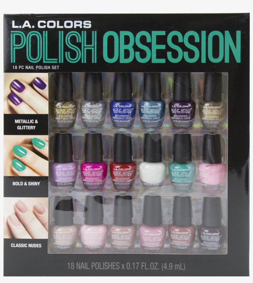 Colors 18 Piece Mini Nail Polish Obsession Set - Nail Polish, transparent png
