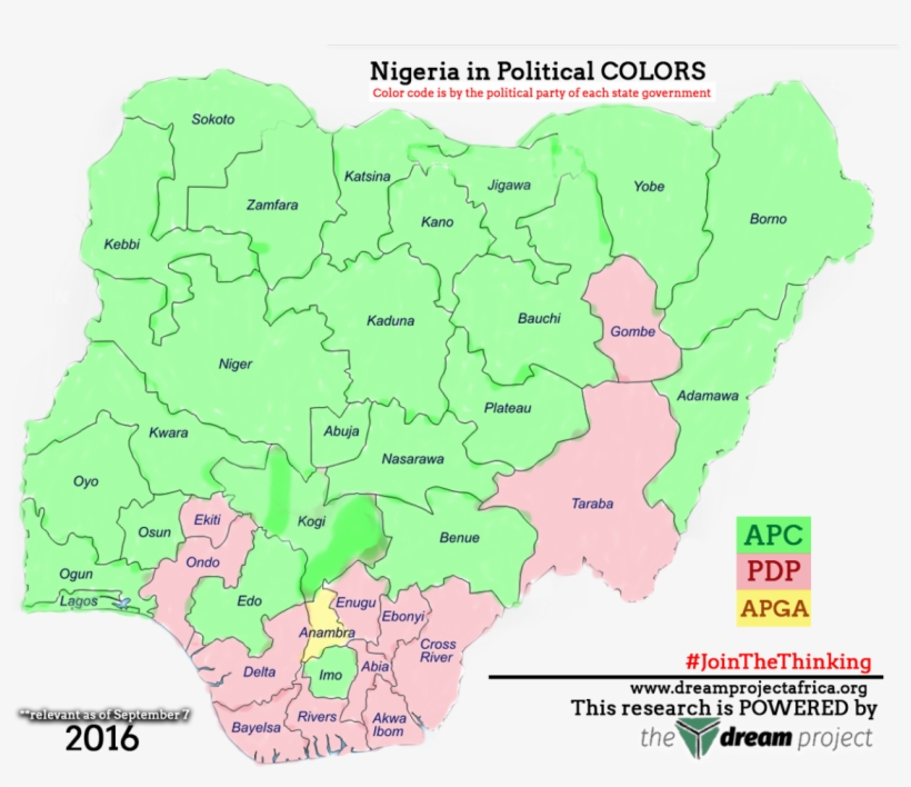 Studying Nigeria In Political Colors By Nelson Oluwabukola - Atlas, transparent png