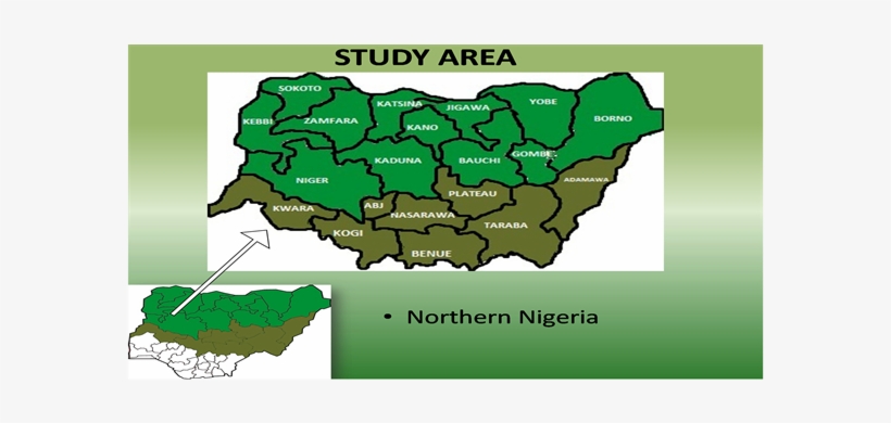 Map Of Nigeria Showing The Study Area - Atlas, transparent png