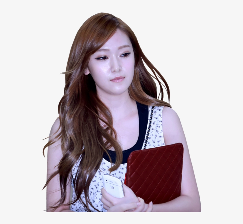 Jessica Clutching Her Laptop Case And Phone Ready To - Girls' Generation, transparent png