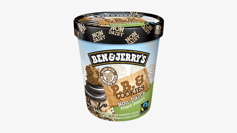 Product Sku - 6e48f4e34516 - Ben And Jerry's Non Dairy Peanut Butter Half Baked, transparent png