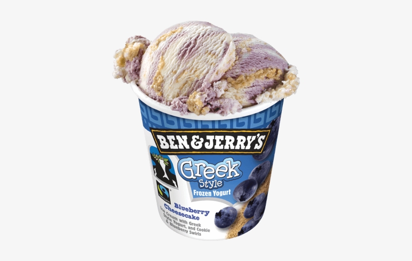 Ben & Jerry's Greek Style Blueberry Cheesecake - Ben And Jerrys Frozen Yogurt, Greek, Banana Peanut, transparent png
