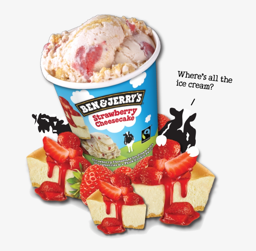 Strawberry-cheescake - Ben And Jerry's Ice Cream, transparent png
