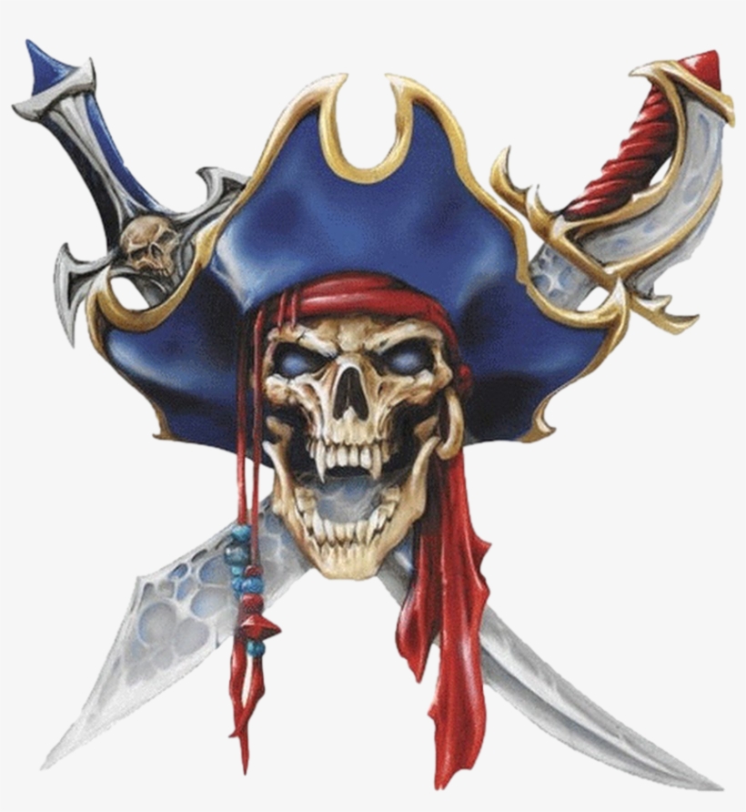 Teamspeak 3 Server Banner - Pirate Skull And Swords, transparent png