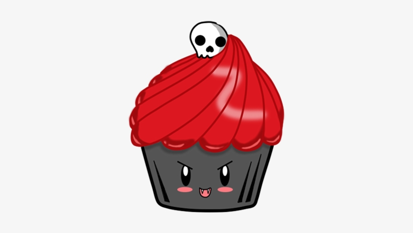 Cute Cupcakes Drawings Png Finished Scary Cupcake - Cupcake Drawings, transparent png
