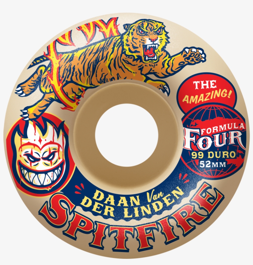 Spitfire Formula Four Daan Sideshow 52mm 99du White - Daan Van Der Linden Spitfire Wheels, transparent png