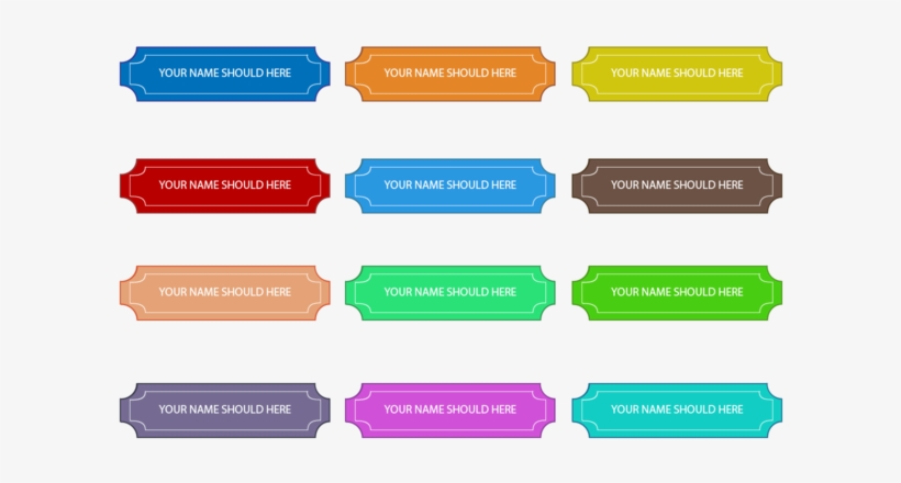 Vetor De Placa De Nome - Nameplate, transparent png