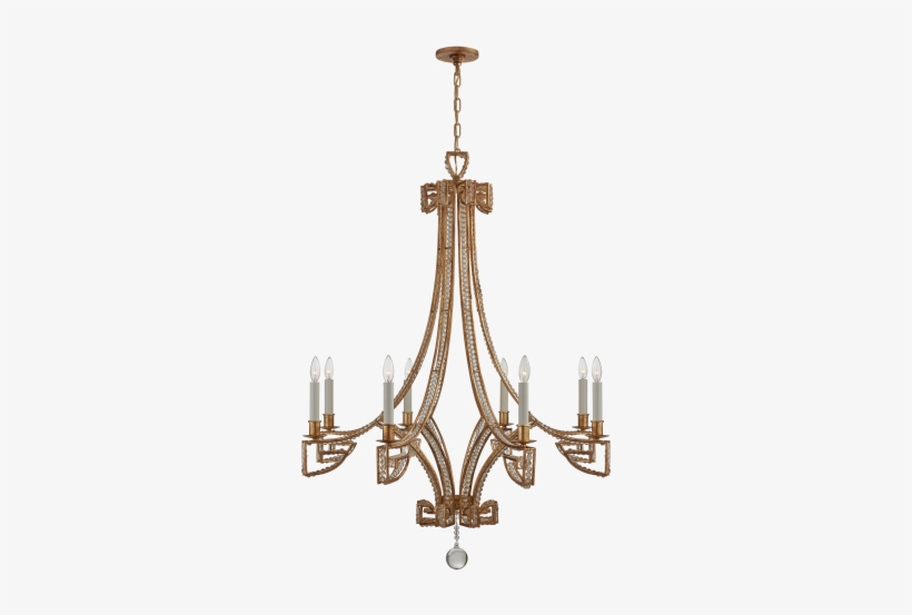 Gallina Medium Chandelier In Gilded Iron With Clear - Visual Comfort Nw 5160gi-cg Niermann Weeks Traditional, transparent png