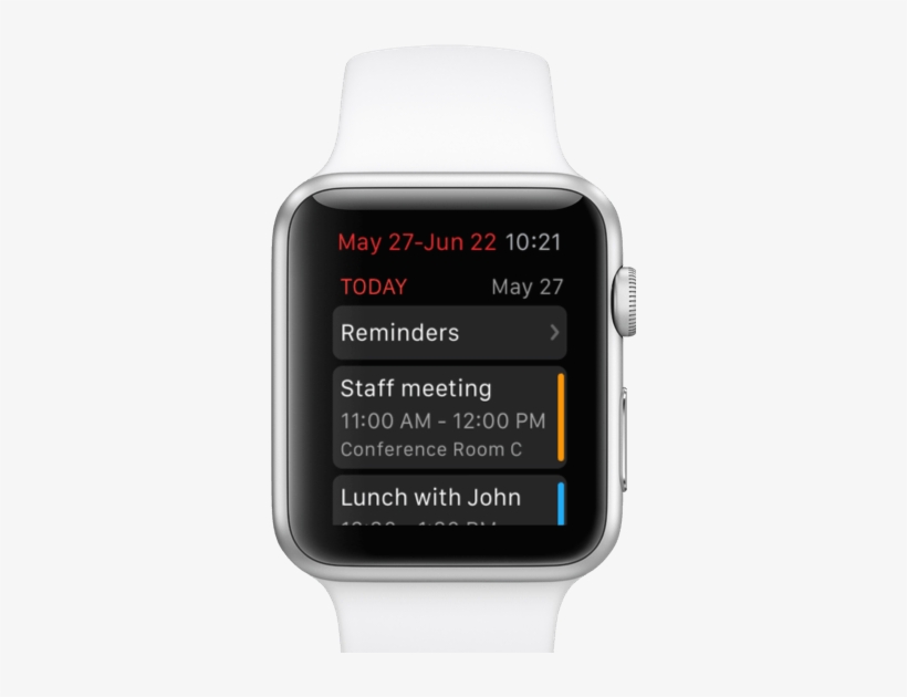 Fantastical 2 For Apple Watch Event List - Apple 42mm Sport Band, transparent png