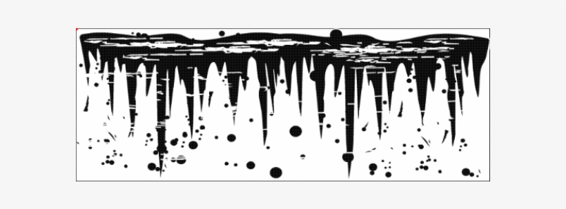 Grunge Icicle Border Stamp - Transparent Music Note Border, transparent png