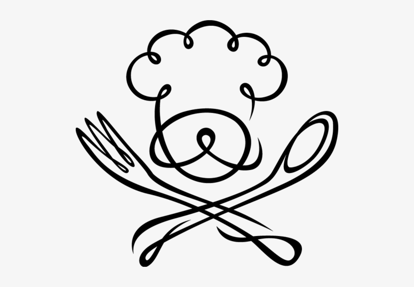 Sticker Toque Du Chef - Spoons And Forks Cartoon, transparent png