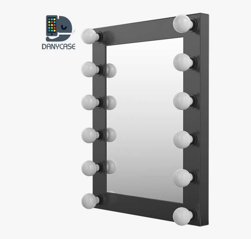 Customized Led Lighted Makeup Mirror - Mirror, transparent png