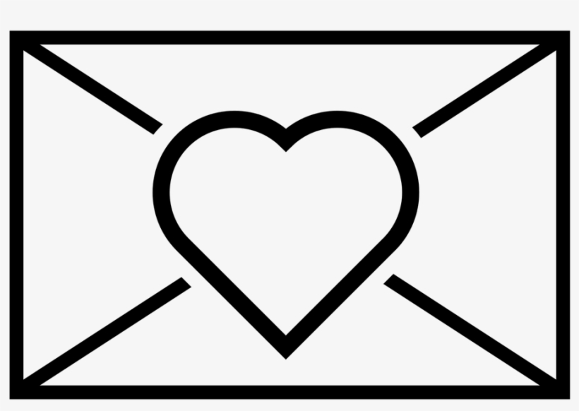 Jewelry, Envelope, Icon, Heart, Black, Love - Letter Icon, transparent png