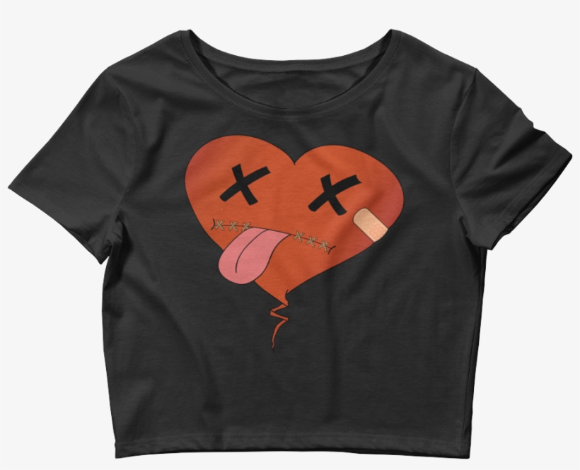 Deadbeat Staple Big Heart Crop-top - Alien 1 - Post - Crew Top W, transparent png