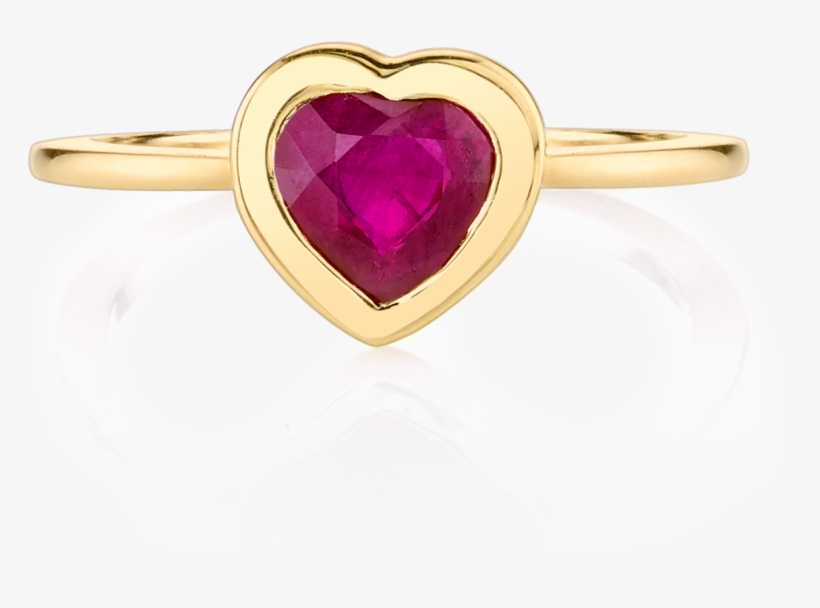 Ruby Pinky Heart Ring - Ring, transparent png