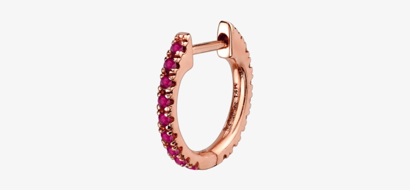 Large Ruby Huggie Earring - Large Diamond Huggie Earring 14k Yellow Gold White, transparent png